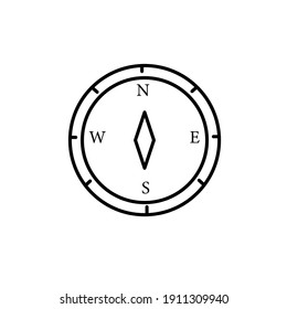Compass icon or logo isolated sign symbol vector illustration - high quality black style vector icons