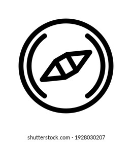 icono de brújula o logotipo símbolo de signo aislado ilustración vectorial - iconos vectoriales de estilo negro de alta calidad
