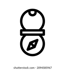 compass icon or logo isolated sign symbol vector illustration - high quality black style vector icons
