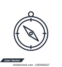 compass icon logo vector illustration. Navigation symbol template for graphic and web design collection