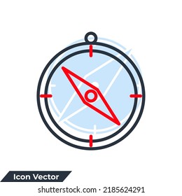 compass icon logo vector illustration. Navigation. location symbol template for graphic and web design collection