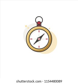 compass icon logo vector templates in flat design style