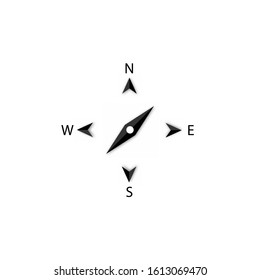 compass icon main directions vector illustration white background