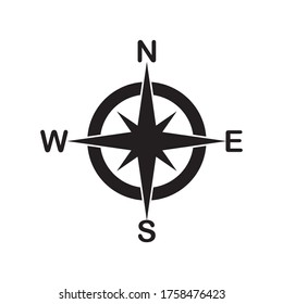 compass icon, nature icon vector