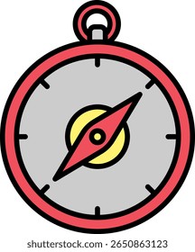 Compass Icon for Navigation and Direction
