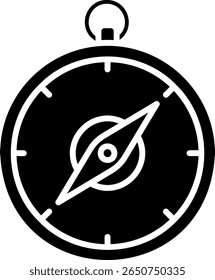 Compass Icon: Navigation and Direction Symbol