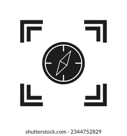 Compass icon. Navigation equipment symbol. Vector illustration. Eps 10.
