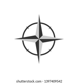 Compass Icon. Navigation, Journey, Adventure or Nautical Direction Illustration As A Simple Vector Sign & Trendy Symbol for Design and Websites, Presentation or Application.