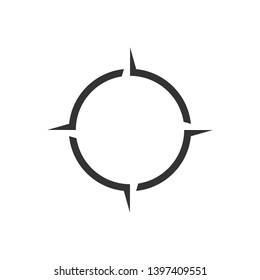 Compass Icon. Navigation, Journey. Adventure Direction Symbol for Design and Websites, Presentation or Application.