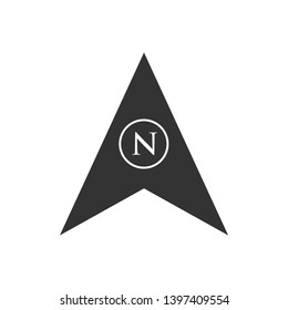 Compass Icon. Navigation, Journey, Adventure or Nautical Direction Illustration As A Simple Vector Sign & Trendy Symbol for Design and Websites, Presentation or Application.