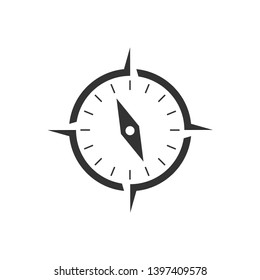 Compass Icon. Navigation, Journey, Adventure or Nautical Direction Illustration As A Simple Vector Sign & Trendy Symbol for Design and Websites, Presentation or Application.