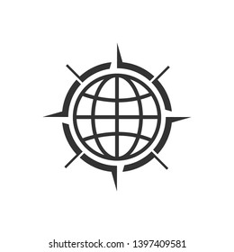 Compass Icon. Navigation, Journey, Adventure or Nautical Direction Illustration As A Simple Vector Sign & Trendy Symbol for Design and Websites, Presentation or Application.