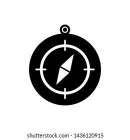 Compass icon. Navigation icon. New trendy art style compass vector illustration.