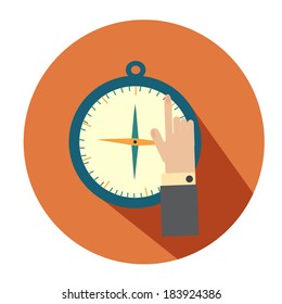 Compass icon. Navigation sign. 