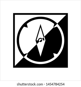 Compass Icon, Navigation Sign Vector Art Illustration