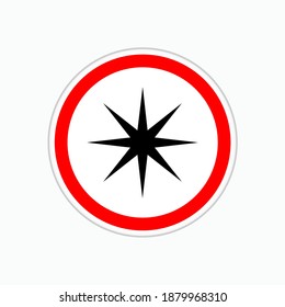 Compass Icon. Navigation Symbol - Vector, Sign for Design, Presentation, Website or Apps Elements. 