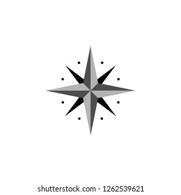 Compass Icon. Navigation Vector Illustration. Journey Logo Template. Nautical Signage. Adventure Symbol.