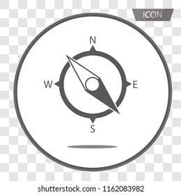 Compass icon , nevigation symbols vector on white background.