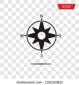 Compass icon , nevigation symbols vector on white background.