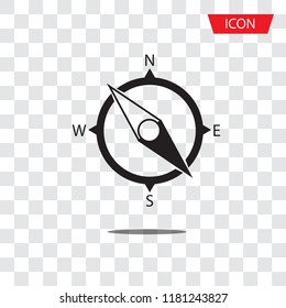 Compass icon , nevigation symbols vector on white background.
