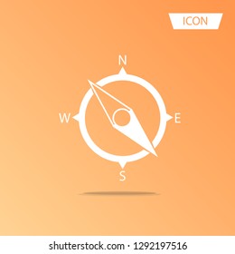 Compass icon , nevigation symbols vector on white background. 