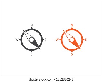 Compass icon , nevigation symbols vector on white background.