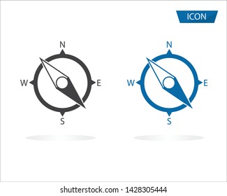 Compass icon , nevigation symbols vector on white background.