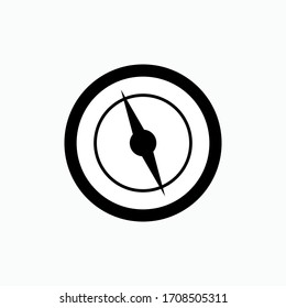 Icono de brújula. Símbolo de orientación norte. Símbolo de equipo de aventura. Signo Utensil de navegación.