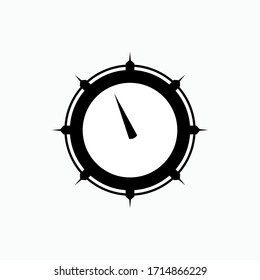 Compass Icon. North Orientation Symbol. Adventure Equipment Symbol. Navigation Utensil Sign.