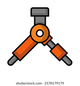 compass icon. office material icon. lineal color
