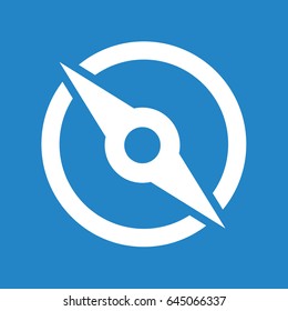 Compass icon on blue background