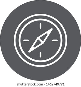 Compass icon on gray background for graphic and web design. Simple illustration. Internet concept symbol for website button or mobile app.