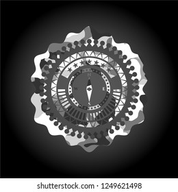 compass icon on grey camo texture