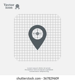 Compass icon on map pin