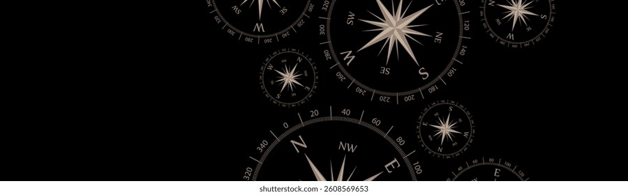 compass icon on paper background