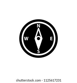 Compass icon on white background, vector illustration.
