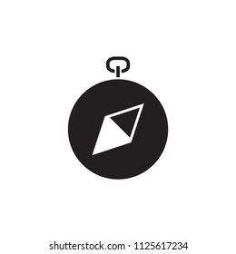 Compass icon on white background, vector illustration.