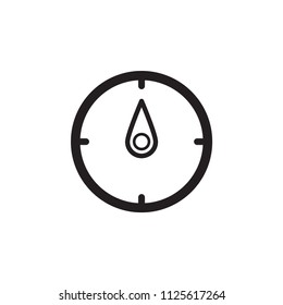 Compass icon on white background, vector illustration.
