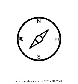 Compass icon on white background. Vector illustration.