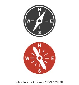 Compass icon on white background. Vector illustration