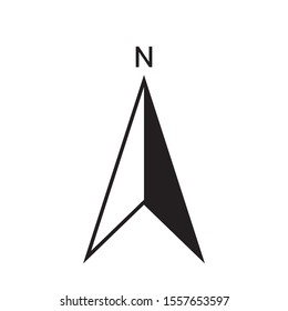 compass icon on white background vector