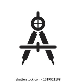 Icono de brújula sobre fondo blanco