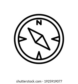 Icono de brújula sobre fondo blanco. Perfecto uso para web, patrón, diseño, icono, ui, ux, etc.