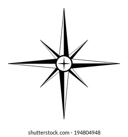 Compass icon on white background.