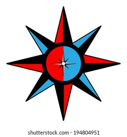 Compass icon on white background.