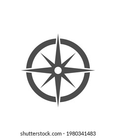 icono de brújula en fondo blanco