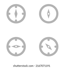 compass icon on white background, vector illustration