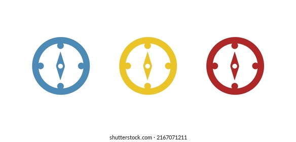 compass icon on white background, vector illustration