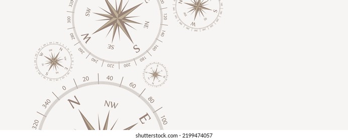 compass icon on white background