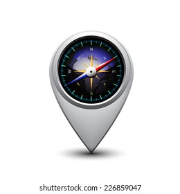 compass icon on a white background 